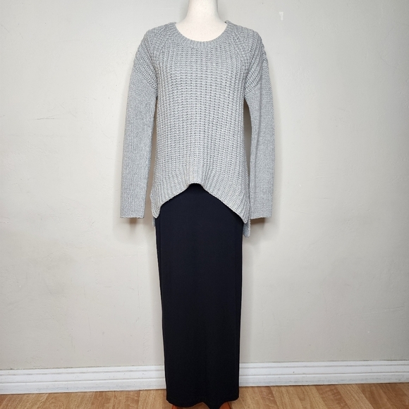 Eileen Fisher The Fisher Project Gray Crew Neck High Low Sweater Size Small - Picture 10 of 12